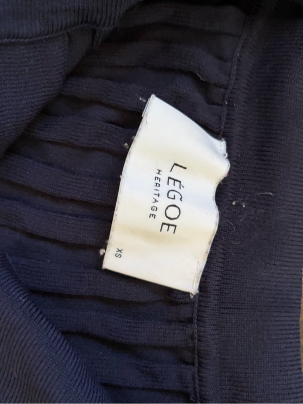 LEGOE Heritage Maternity Navy Ribbed Top